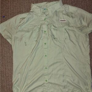 Magellan Outdoors Light Green Plaid Men's Shirt